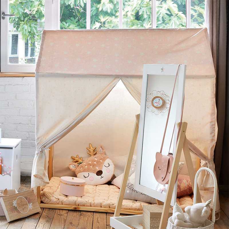 Toile pour cabane en bois pour fille 116 x 126 Toile pour cabane en bois pour fille 116 x 126