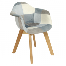 Fauteuil Patchwork Enfant Leonie Bleu - Home Deco Kids Fauteuil Patchwork Enfant Leonie Bleu - Home Deco Kids