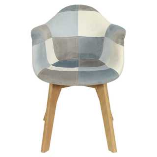 Fauteuil Patchwork Enfant Leonie Bleu - Home Deco Kids