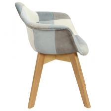 Fauteuil Patchwork Enfant Leonie Bleu - Home Deco Kids