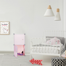 Rangement modulable 2 cubes fille - Home Deco Kids