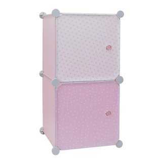 Rangement modulable 2 cubes fille - Home Deco Kids