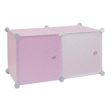 Rangement modulable 2 cubes fille - Home Deco Kids