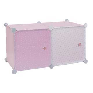 Rangement modulable 2 cubes fille - Home Deco Kids