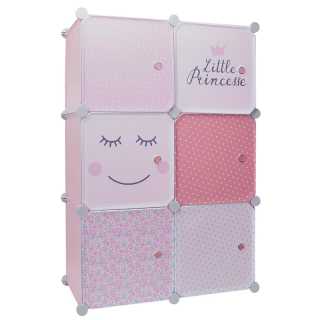 Rangement modulable 6 cubes fille - Home Deco Kids