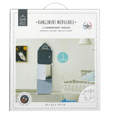 Rangement modulable 3 cubes garçon - Home Deco Kids Rangement modulable 3 cubes garçon - Home Deco Kids