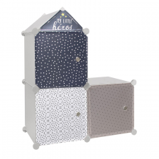 Rangement modulable 3 cubes garçon - Home Deco Kids