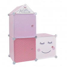 Rangement modulable 3 cubes fille - Home Deco Kids