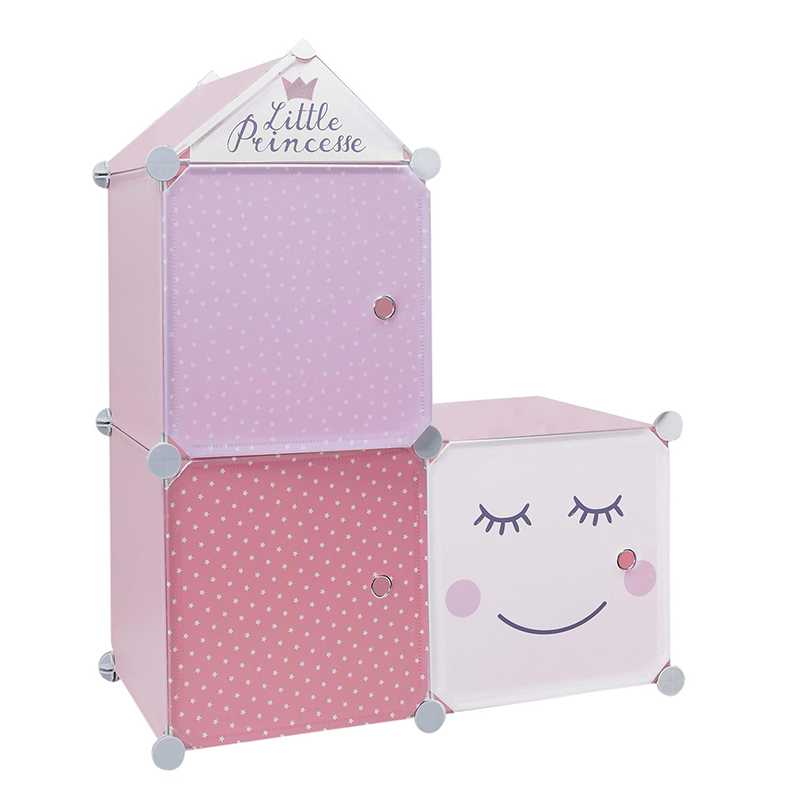 Home Deco Kids Rangement Armoire modulable 6 Cubes garçon