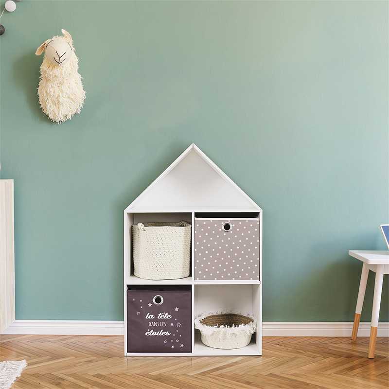 Meuble Maison + 2 cubes de rangement garçon Meuble Maison + 2 cubes de rangement garçon