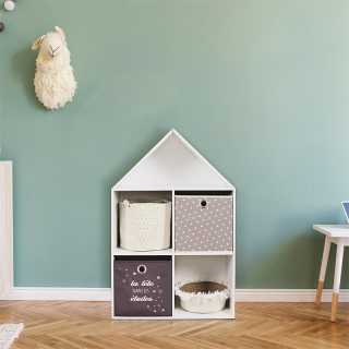 Meuble Maison avec 2 cubes de rangement garçon - Home Deco Kids