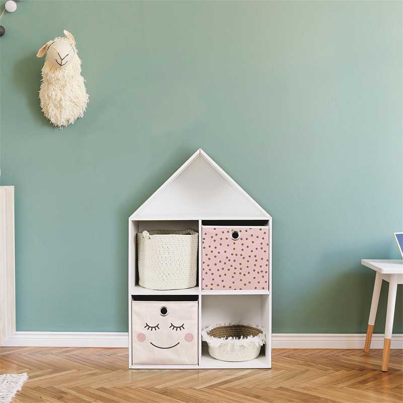 Meuble Maison avec 2 cubes de rangement fille - Home Deco Kids