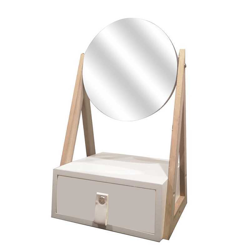Boite a bijoux miroir Blanc Home Deco Factory Boite a bijoux miroir Blanc Home Deco Factory