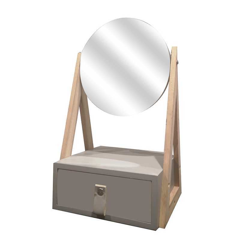 Boite a bijoux miroir Gris Home Deco Factory Boite a bijoux miroir Gris Home Deco Factory