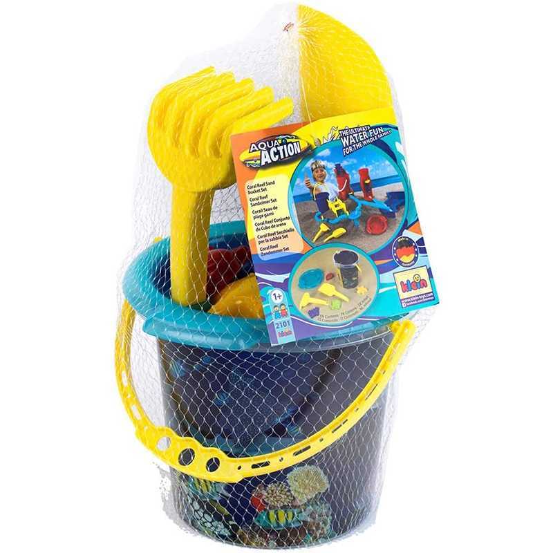 Seau de plage avec accessoires Aqua Action Seau de plage avec accessoires Aqua Action