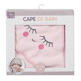 Cape de bain bébé rose - Tom & Zoé