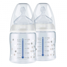 Lot de 2 biberons FC 150ml avec température control - Nuk Lot de 2 biberons FC 150ml avec température control - Nuk