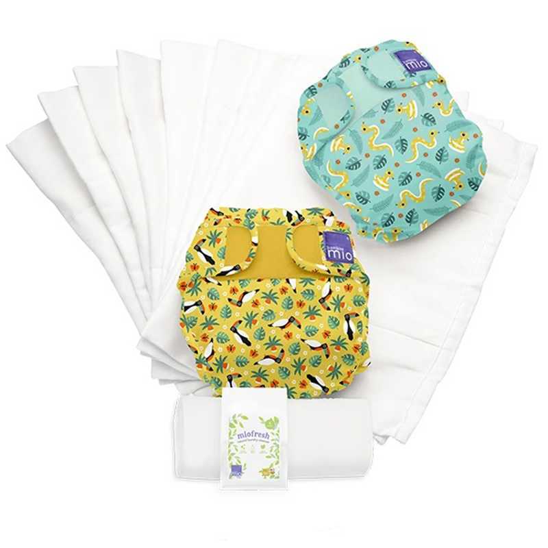 Lot de couches lavables MIOSOFT Fôret Tropicale B Taille 1 Lot de couches lavables MIOSOFT Fôret Tropicale B Taille 1