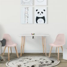 Table avec pot crayons avec 2 chaises enfant Rose - Home Deco Kids