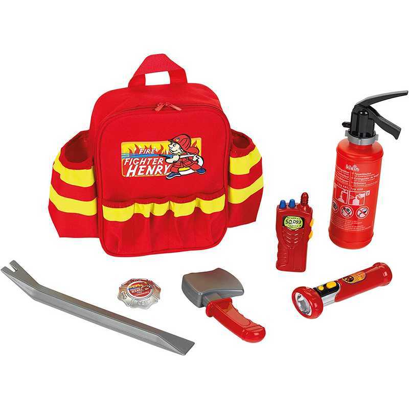 Sac à dos de pompier avec accessoires Fire Fighter Henry Sac à dos de pompier avec accessoires Fire Fighter Henry