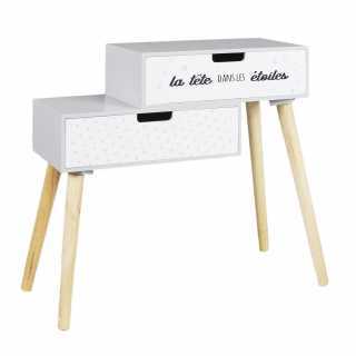 Chevet enfant en bois Liberty Gris Home Deco Kids