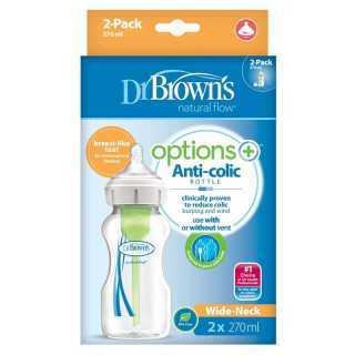 Lot de 2 biberons Options PLUS 270ml - Dr Brown's