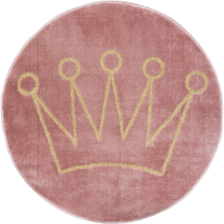 Tapis enfant couronne lurex Rose - Atmosphera For Kids Tapis enfant couronne lurex Rose - Atmosphera For Kids