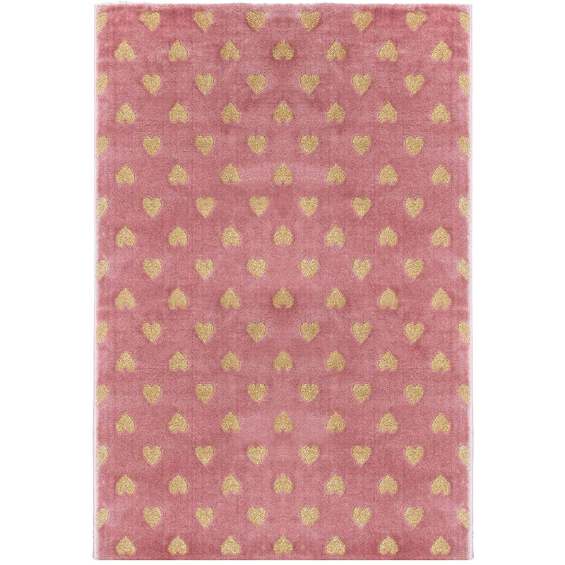 Tapis enfant coeur lurex Rose Atmosphera Tapis enfant coeur lurex Rose Atmosphera