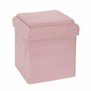 Coffre pouf pliable brique Rose - Home Deco Kids