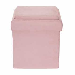 Coffre pouf pliable brique Rose - Home Deco Kids