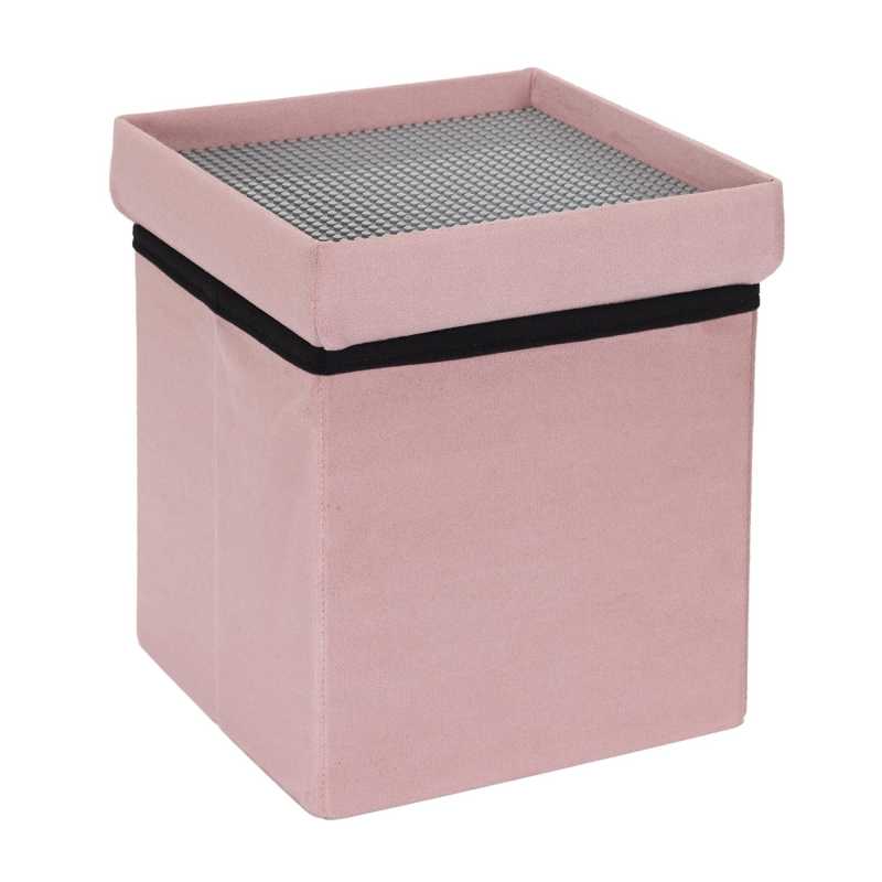 Coffre pouf pliable brique Rose Home Deco Kids