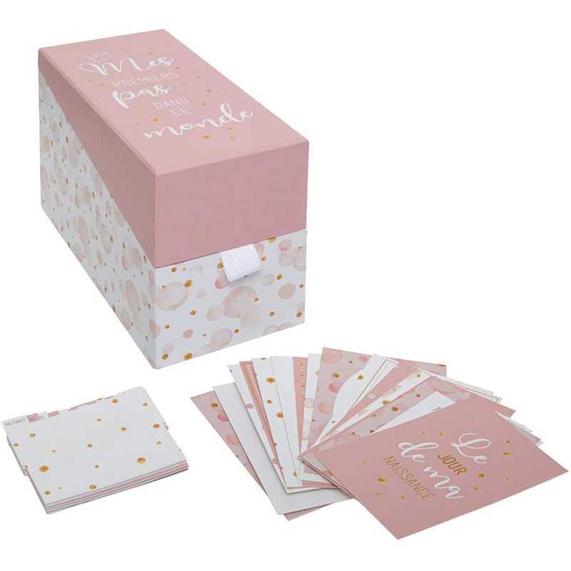 Boite A Photos Avec Cartes Bebe Rose Boite A Photos Avec Cartes Bebe Rose