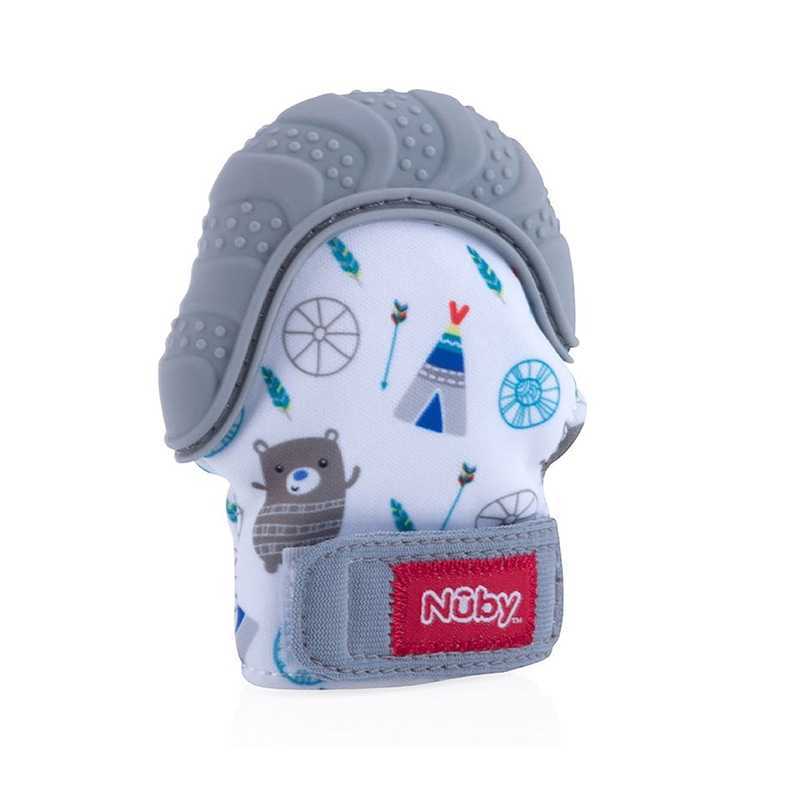 Gant de dentition bébé Ours Gris Nuby Gant de dentition bébé Ours Gris Nuby