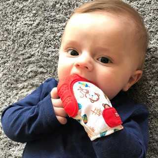 Gant de dentition bébé Singe Rouge Nuby