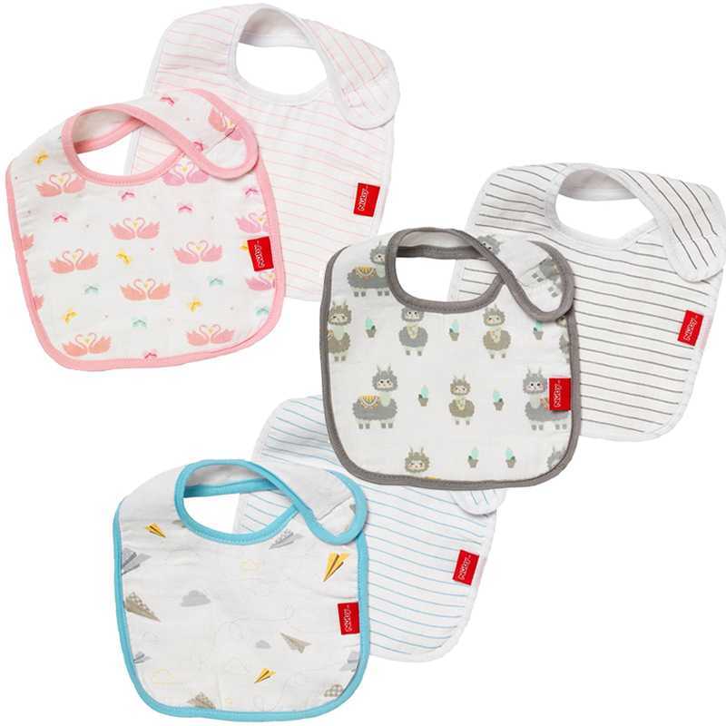 Lot de 2 bavoirs bébé en mousseline Bleu - Nuby