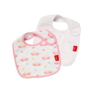 Lot de 2 bavoirs bébé en mousseline Rose - Nuby