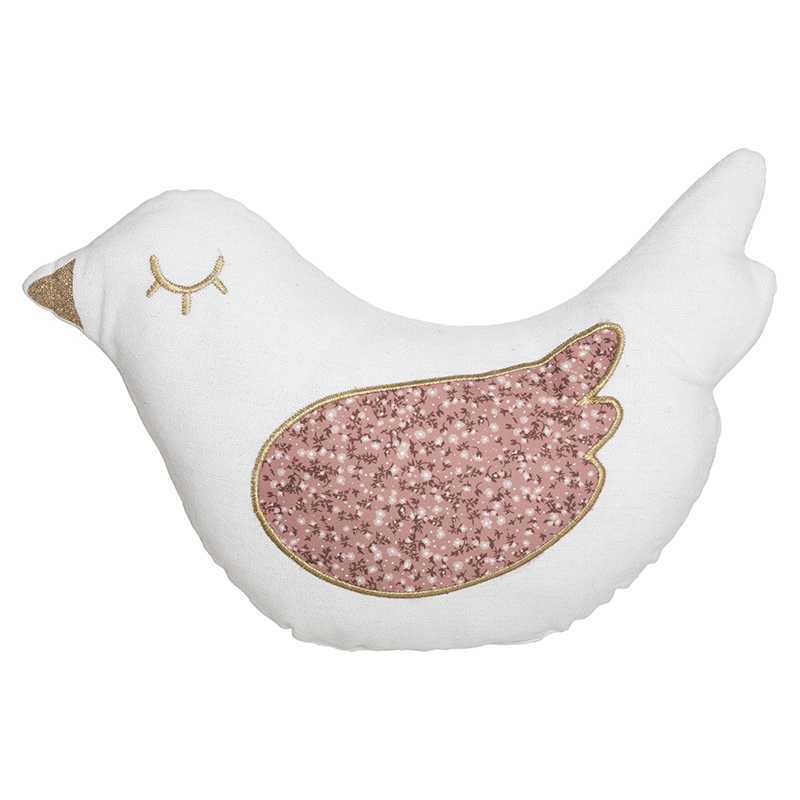 Coussin oiseau Liberty Blanc Atmosphera Coussin oiseau Liberty Blanc Atmosphera