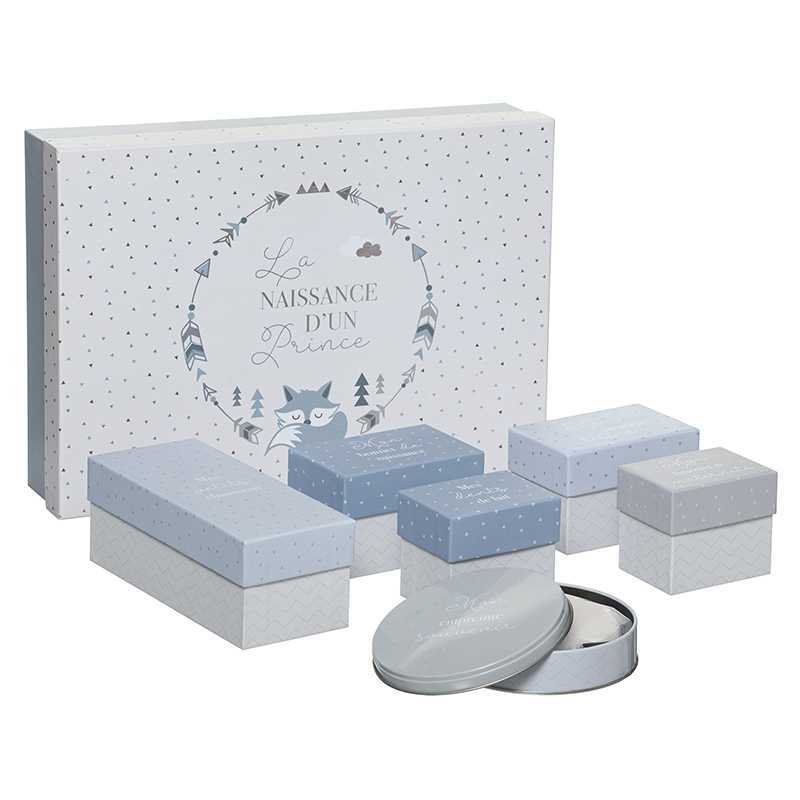 Coffret cadeaux empreintes XL Bleu Atmosphera Coffret cadeaux empreintes XL Bleu Atmosphera