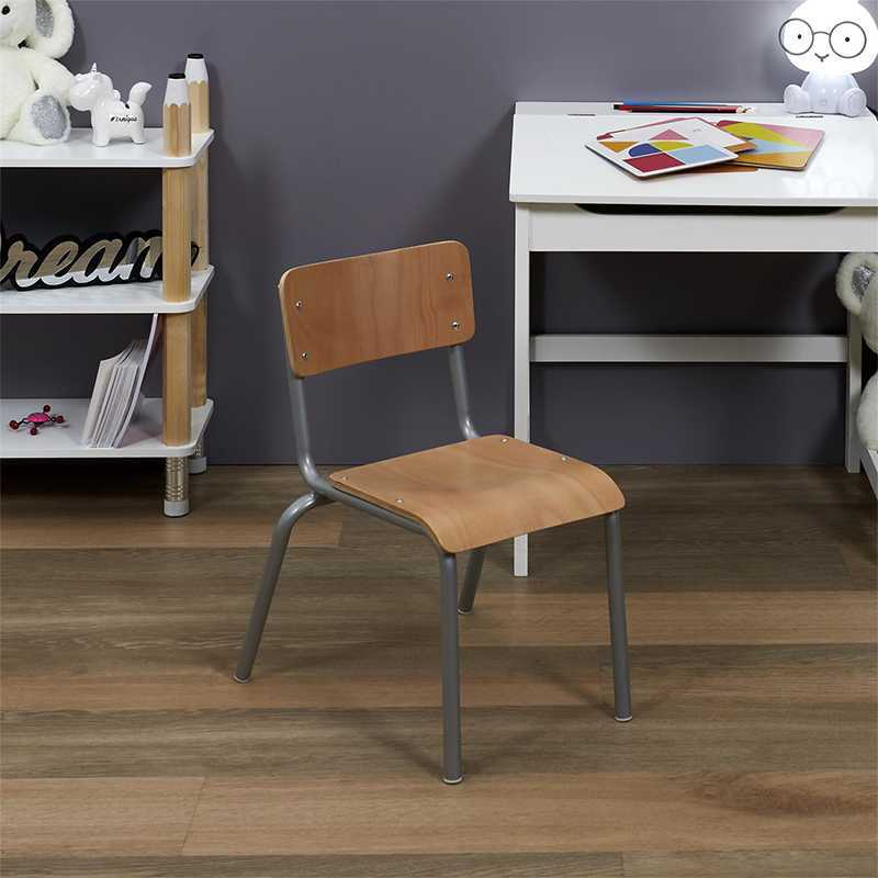Chaise écolière enfant Gris Home Deco Kids Chaise écolière enfant Gris Home Deco Kids