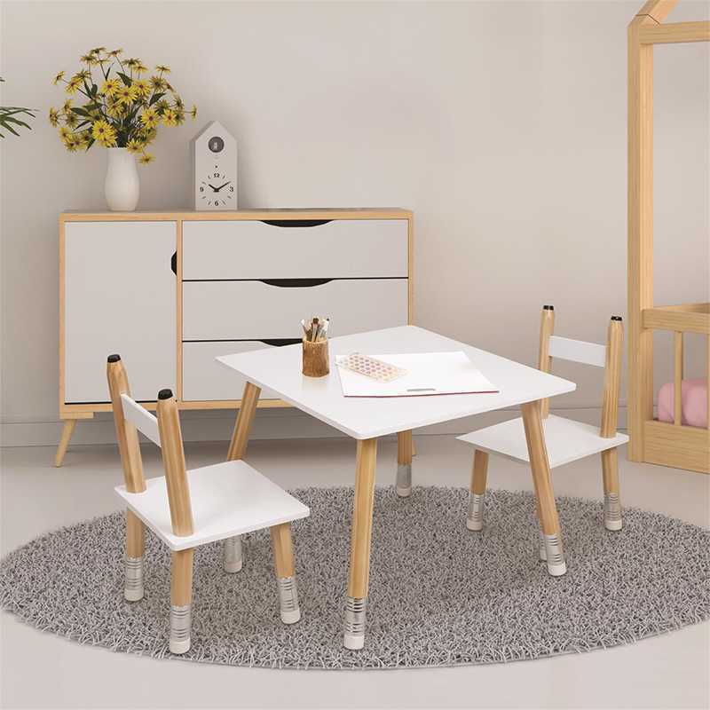 Table moderne enfant + 2 chaises