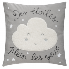 Coussin bouclette Gris - Atmosphera For Kids Coussin bouclette Gris - Atmosphera For Kids