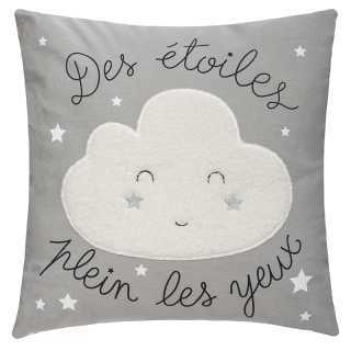 Coussin bouclette Gris - Atmosphera For Kids