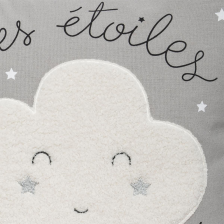 Coussin bouclette Gris - Atmosphera For Kids Coussin bouclette Gris - Atmosphera For Kids