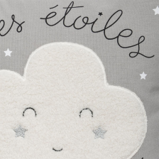 Coussin bouclette Gris - Atmosphera For Kids