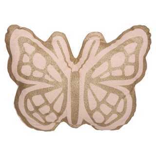 Coussin papillon Rose -...