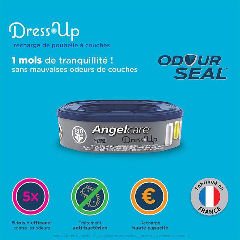 Lot de 12 recharge pour poubelle à couches Dress up ANGELCARE bleu