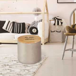 Pouf Rangement Enfant Gris - Home Deco Kids