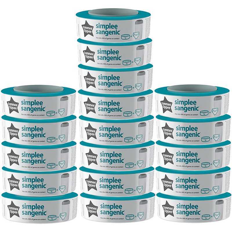 Sangenic - Lot de 18 Recharges pour poubelle à couches Simplee Sangenic - Lot de 18 Recharges pour poubelle à couches Simplee
