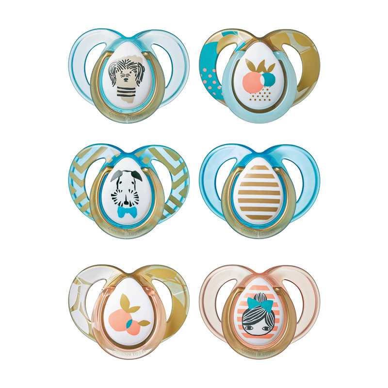 Lot de 2 sucettes Moda 6-18 mois Tommee Tippee Lot de 2 sucettes Moda 6-18 mois Tommee Tippee