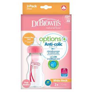 Lot De 2 Biberons 270Ml Options + Rose - Dr Brown'S